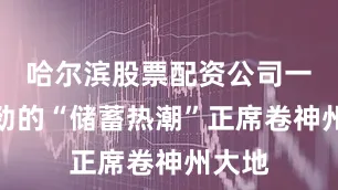 哈尔滨股票配资公司一股强劲的“储蓄热潮”正席卷神州大地